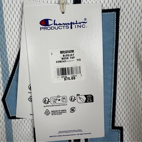 NWT Champion Men’s S, M, L Glen Rice 41 Jersey Blue Jay Mesh Top Retro Rare NBA - Picture 10 of 11